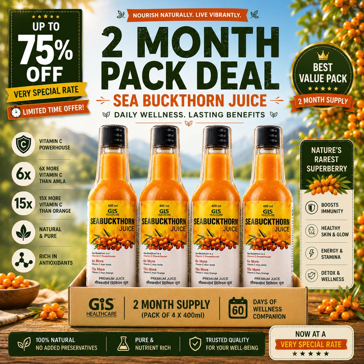 GIS HealthCare Sea Buckthorn Juice