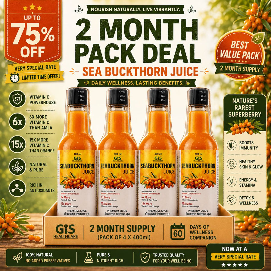 GIS HealthCare Sea Buckthorn Juice Pack Of 4