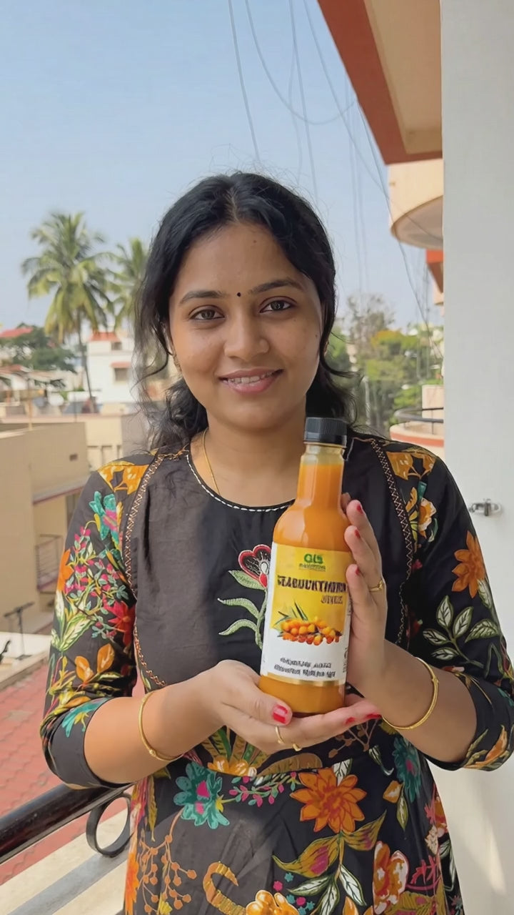 100% Natural Sea Buckthorn Juice – Feel the Wellness in Every Sip! Pack of 2